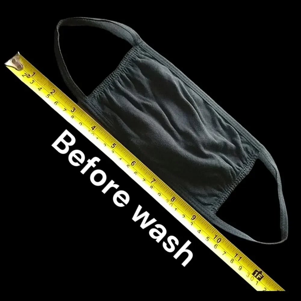 NWOT 10 Hanes Washable Face Masks black double layer cotton antimicrobial
